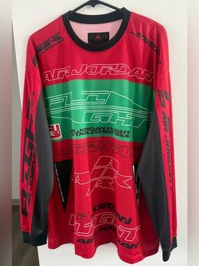 Jordan Motto MOTOCROSS Jersey red shirt long sleeve athletic racing